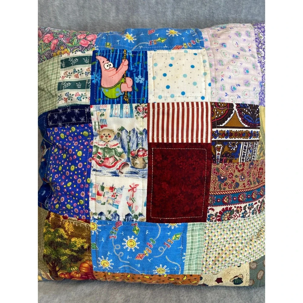 Handmade Patchwork Throw Pillow 17